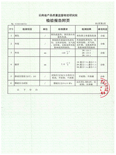 滇龍PE鋼絲骨架復合管110x1.6MPa第2頁